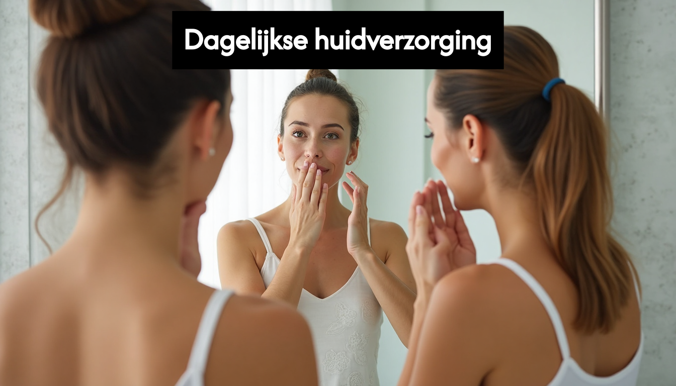 People practicing daily skincare at home