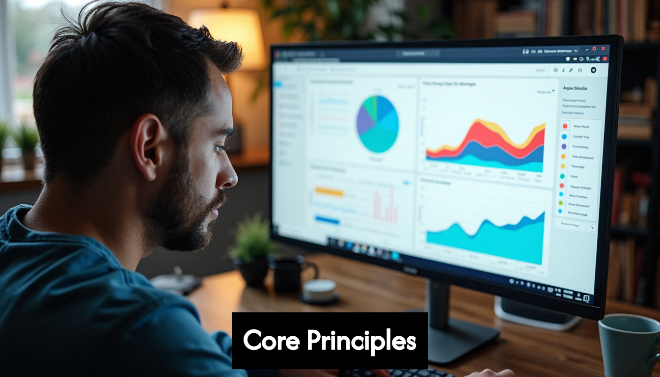 Person analyzing website analytics data