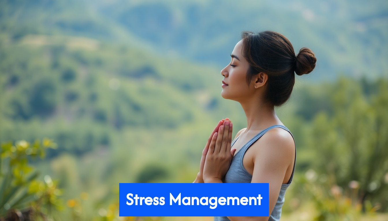 Person doing yoga for stress relief