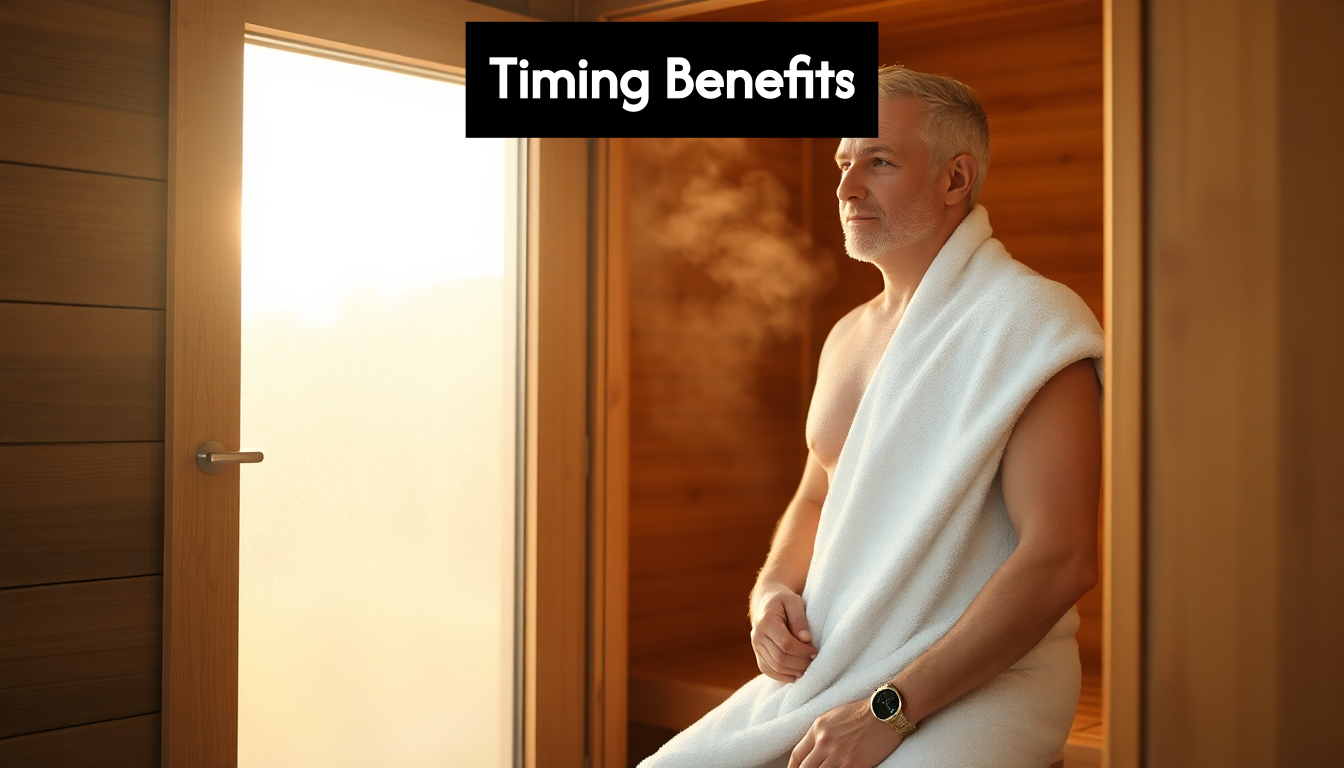 Person entering sauna in the morning light