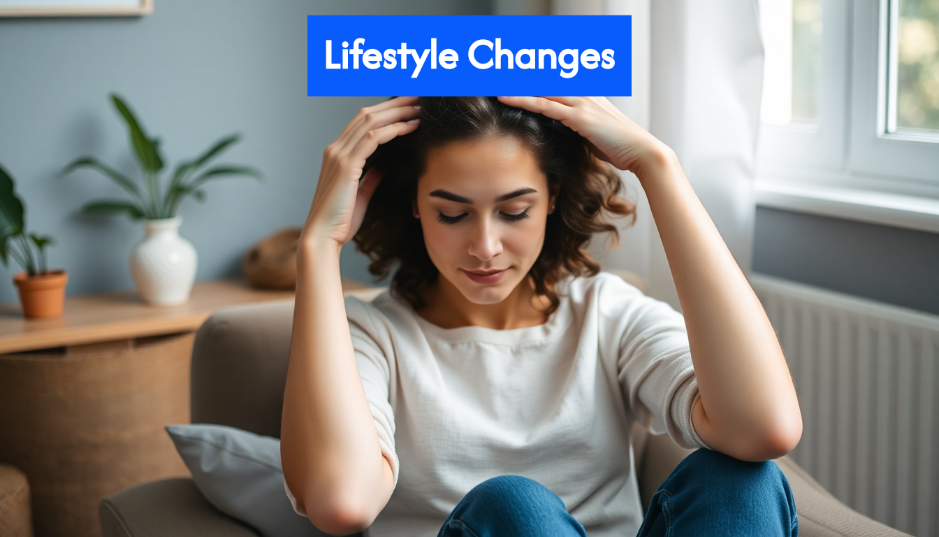 Person massaging scalp for healthy hair