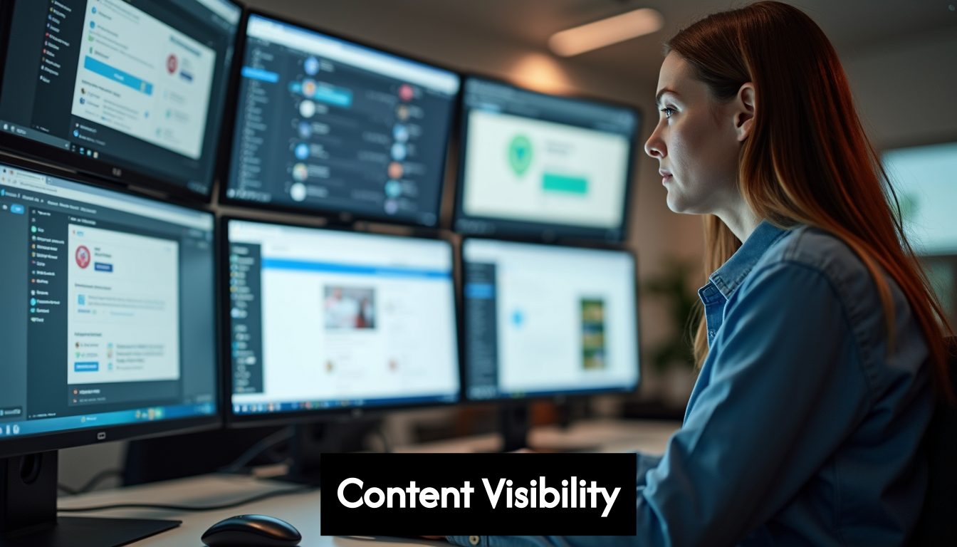 Person optimizing content on multiple screens.