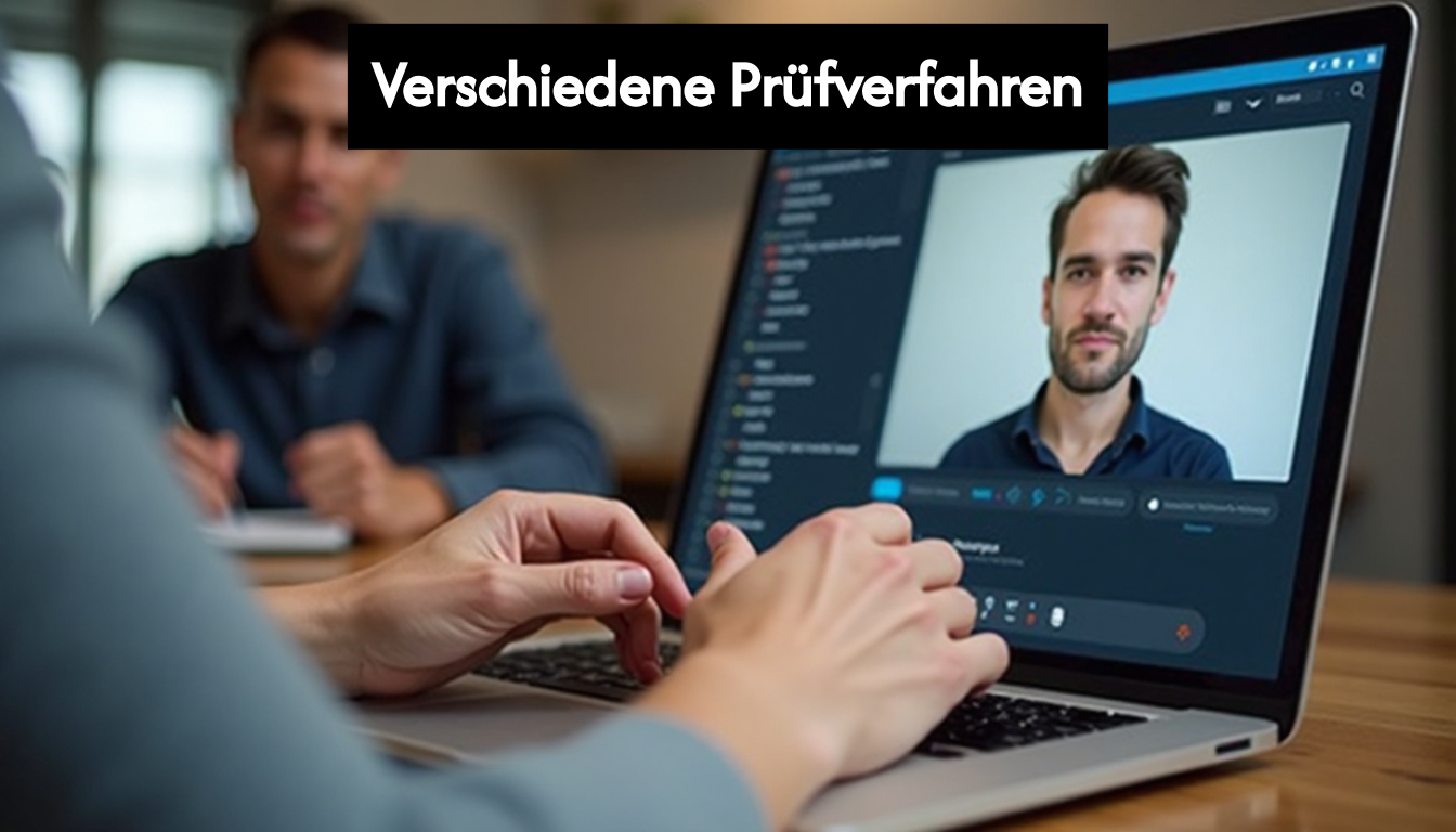 Person participating in a usability test on laptop