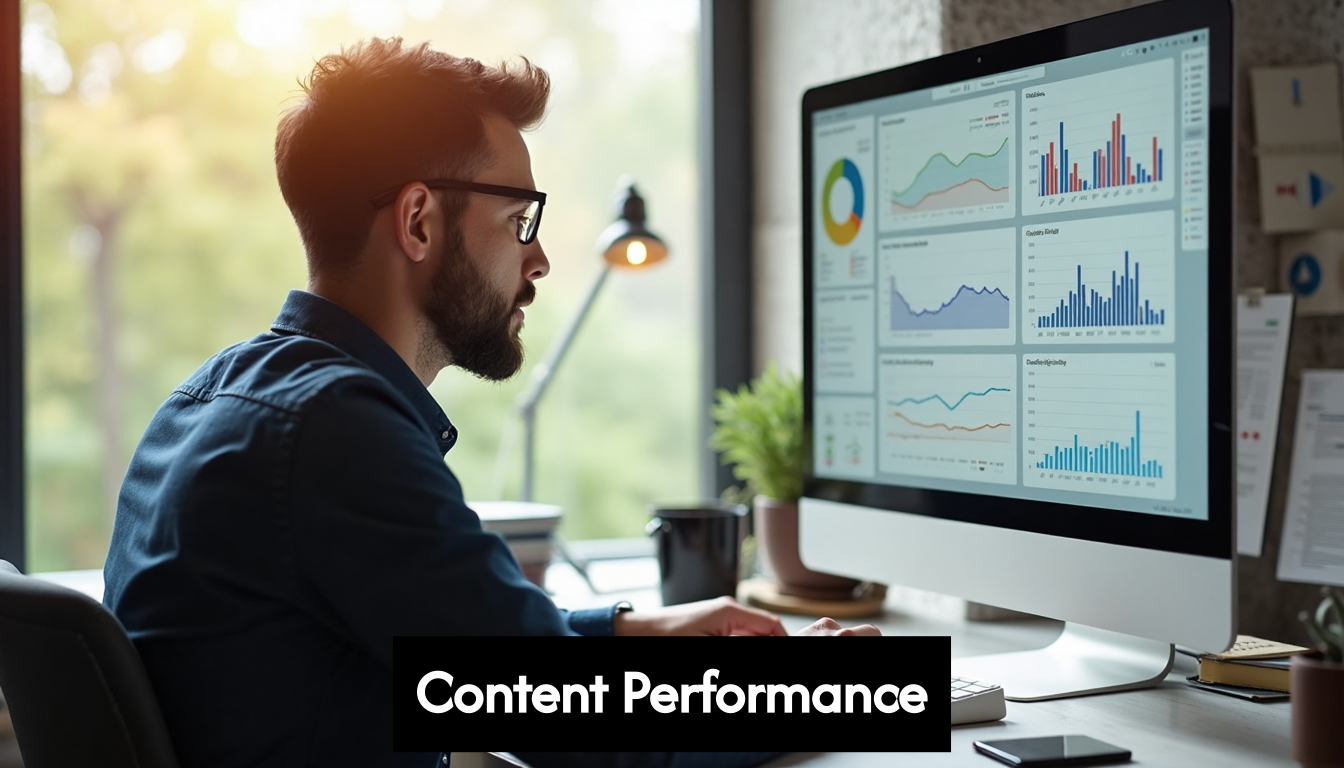 Person reviewing website analytics on computer