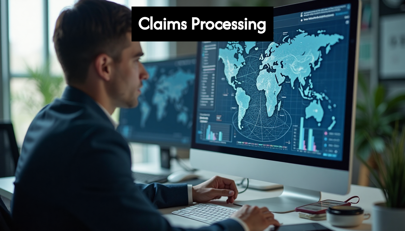 Person using AI software for claims