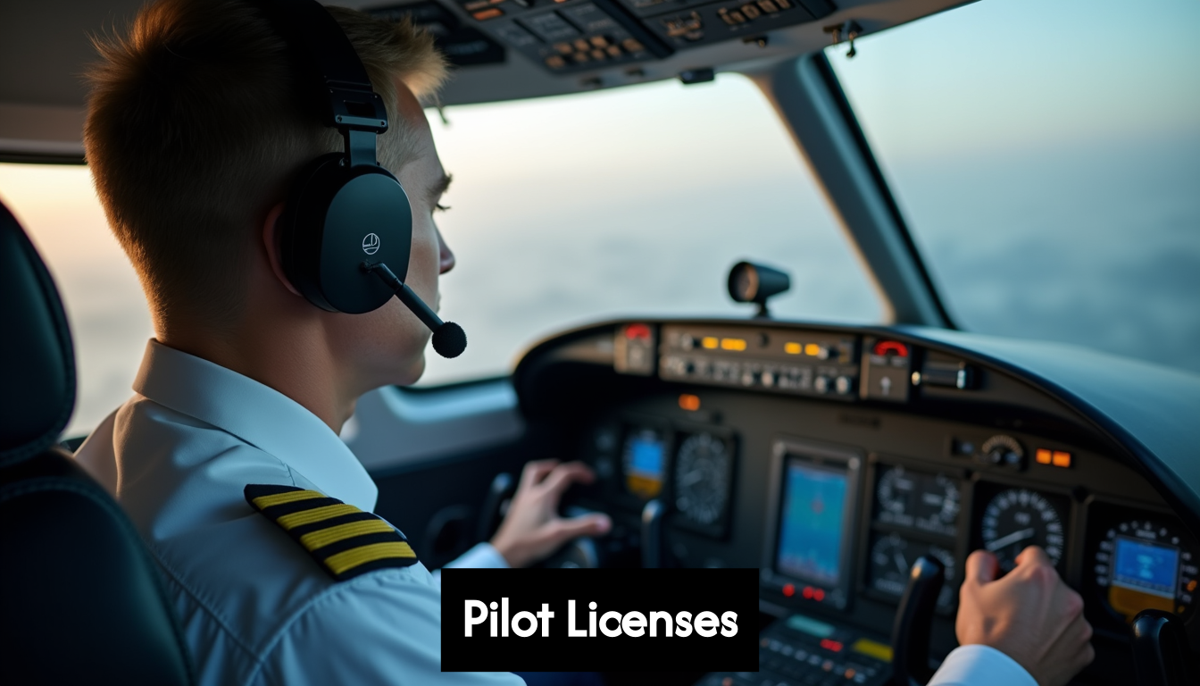 Pilot looking at instruments in a cockpit.