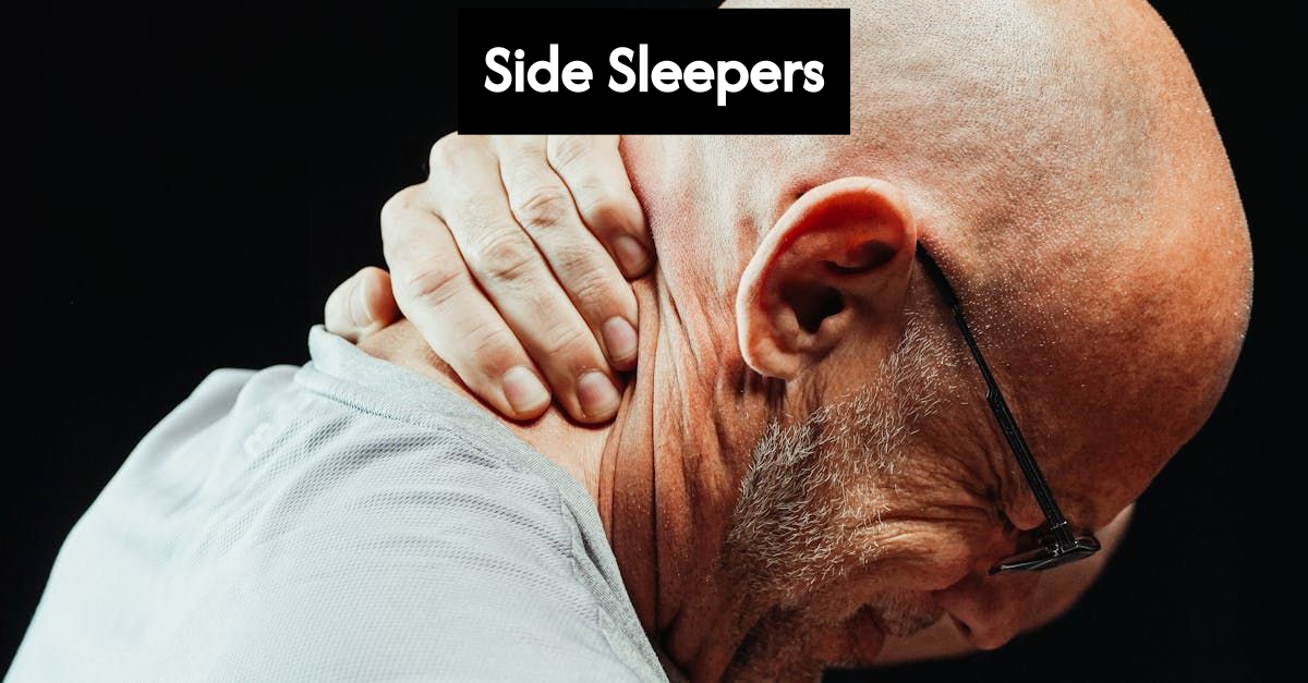 Pressure points highlighted on a side sleeper.