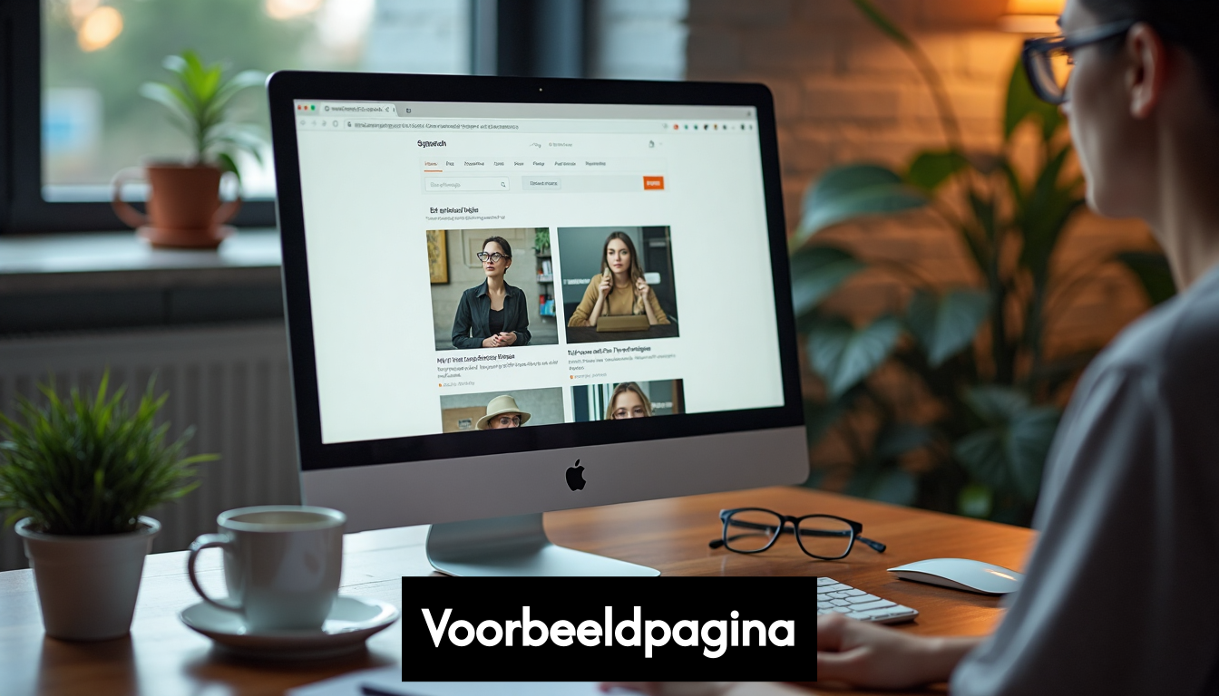 Product page variations displayed on computer screen