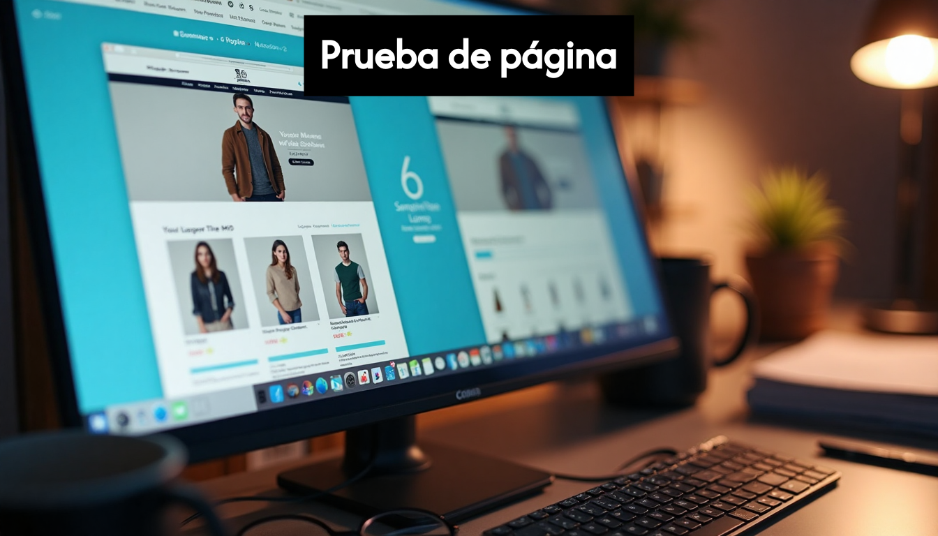 Product page variations displayed on computer screen
