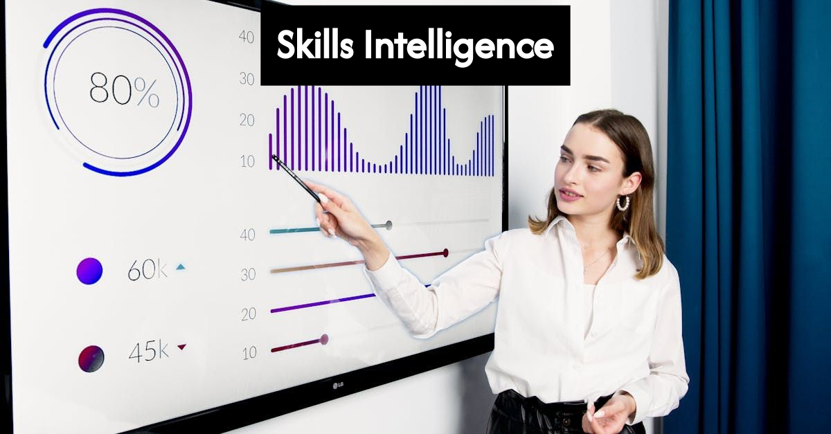 Professional analyzing career skills on laptop