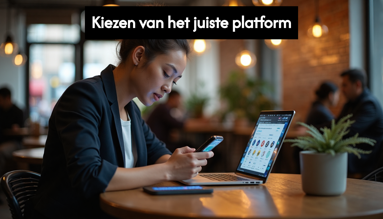 Professional managing multiple social media accounts