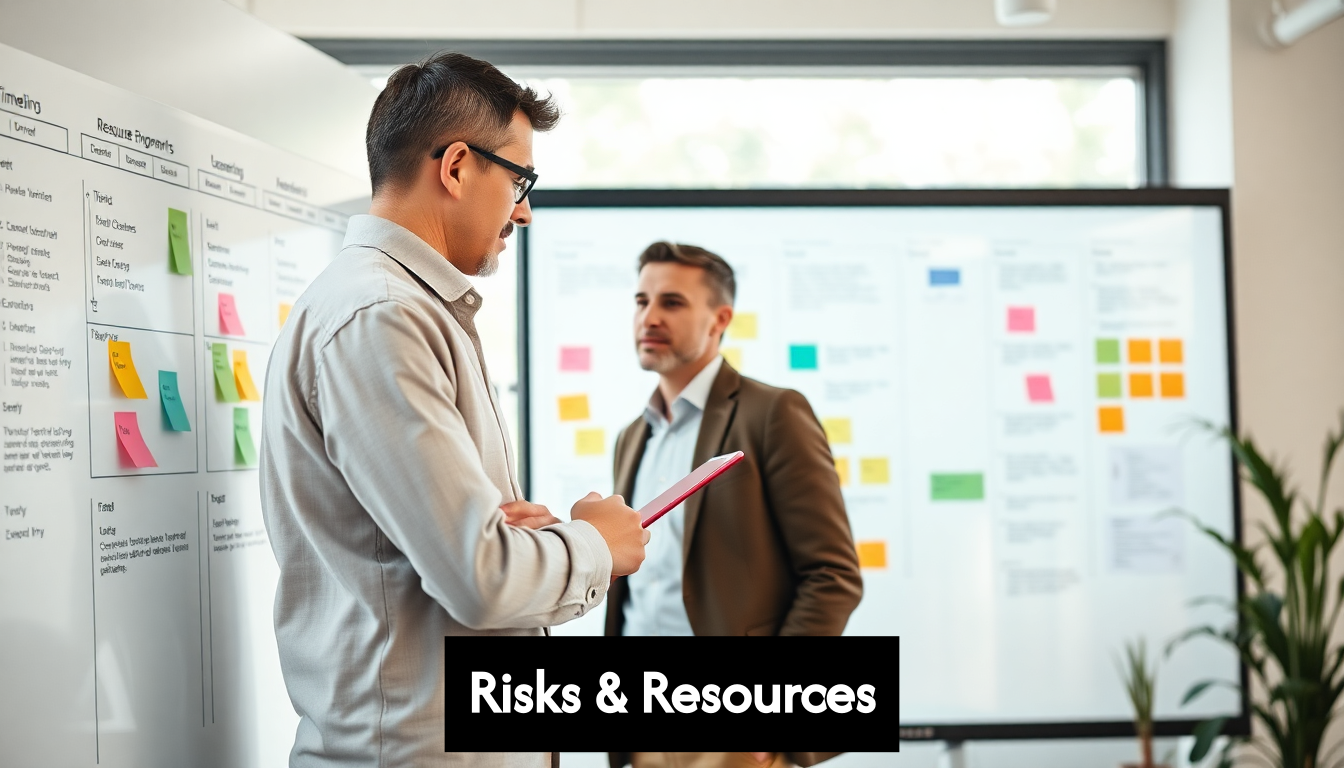 Project manager reviewing resource allocation