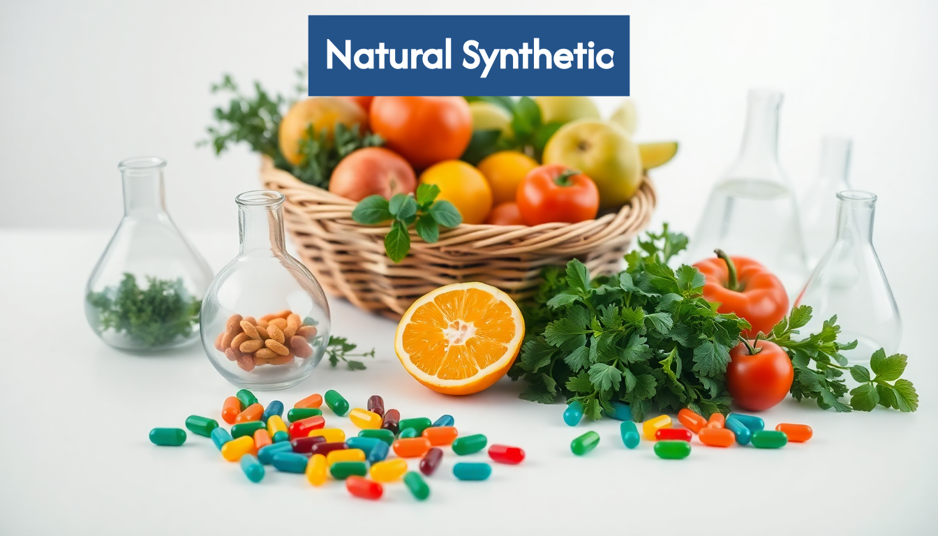 Raw foods and lab-made supplements together