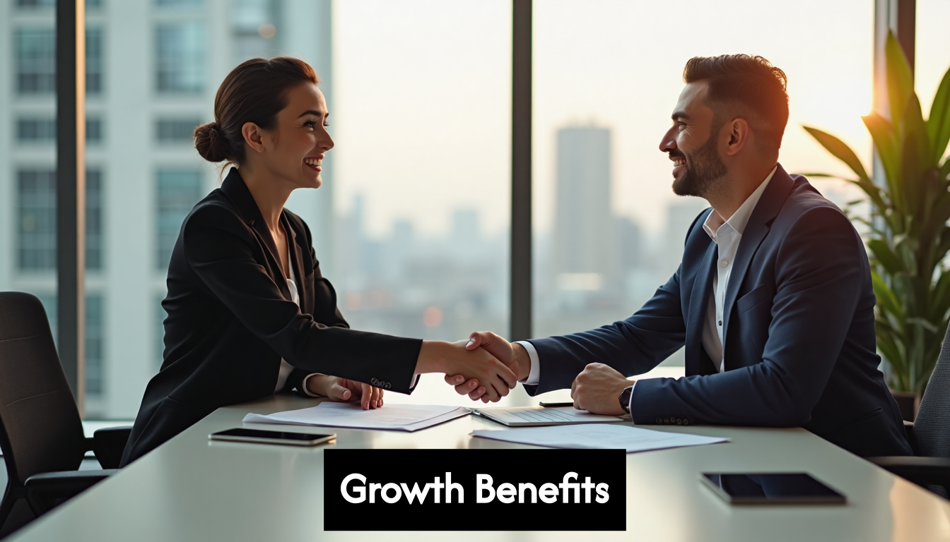 Recruiter and candidate shake hands after interview