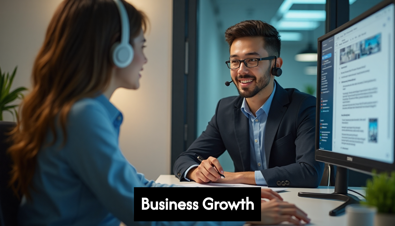 Representative using AI chatbot for support