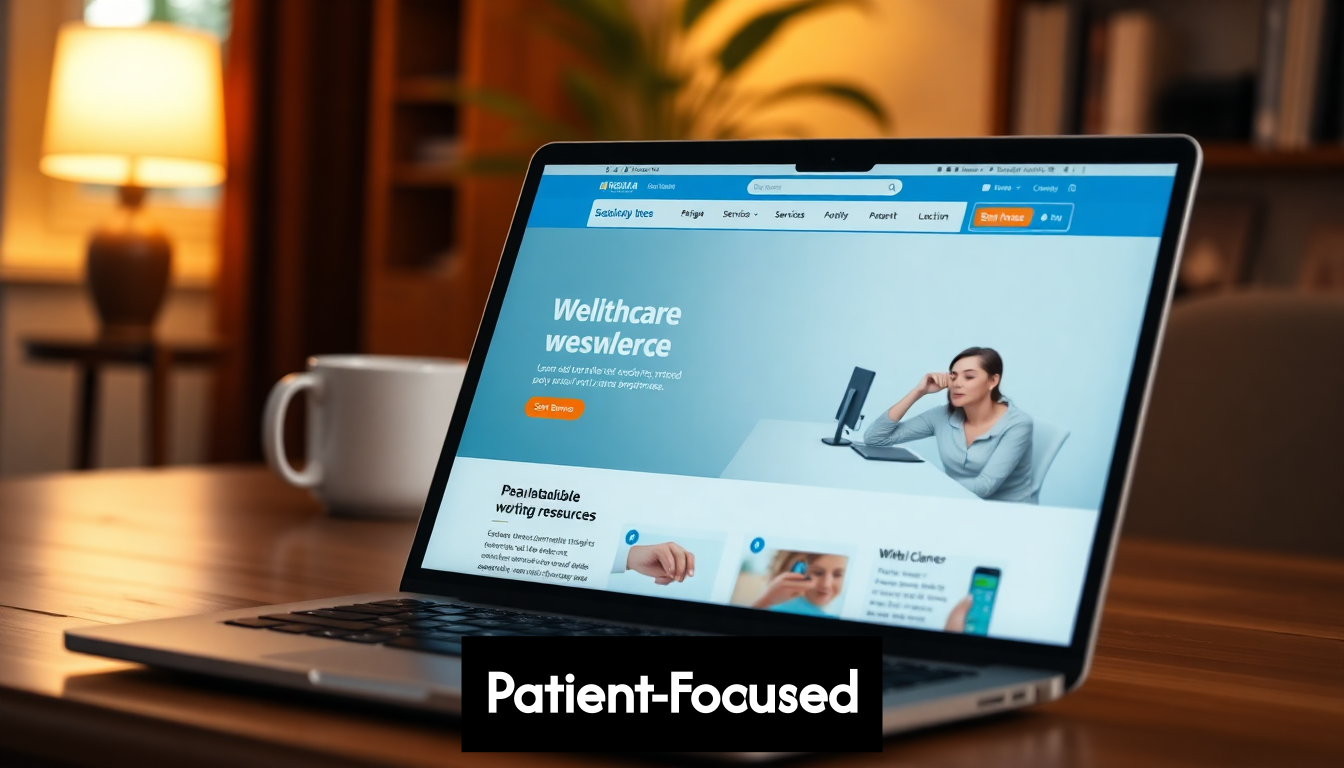 Example of a healthcare website structure