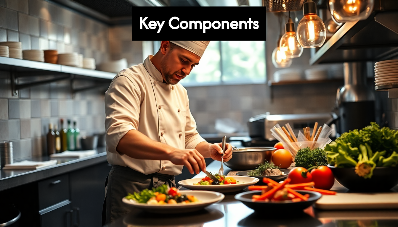 Chef preparing food in a restaurant