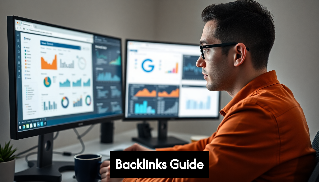 SEO professional working in a modern office