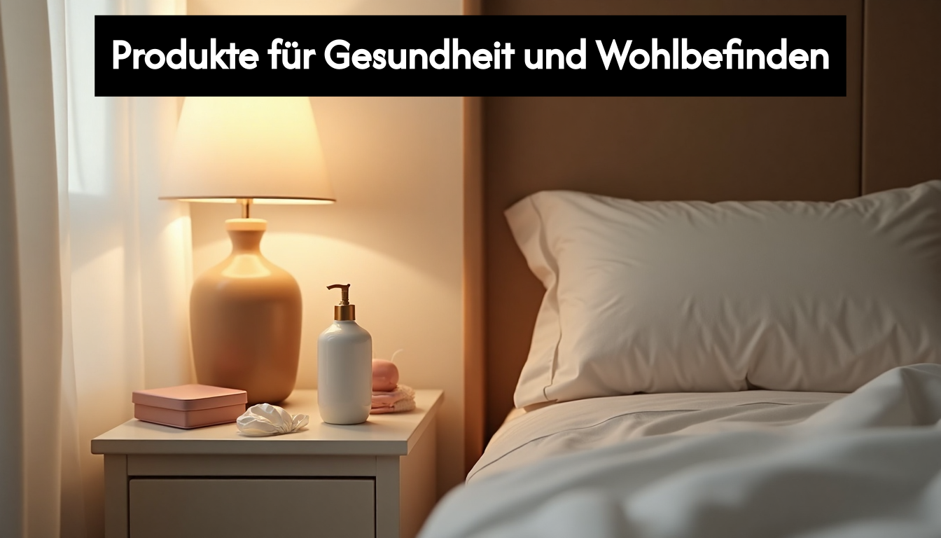 Sexual wellness products arranged on bedside table
