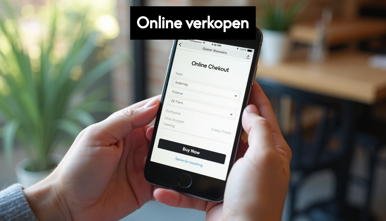 Shopper completing purchase on smartphone