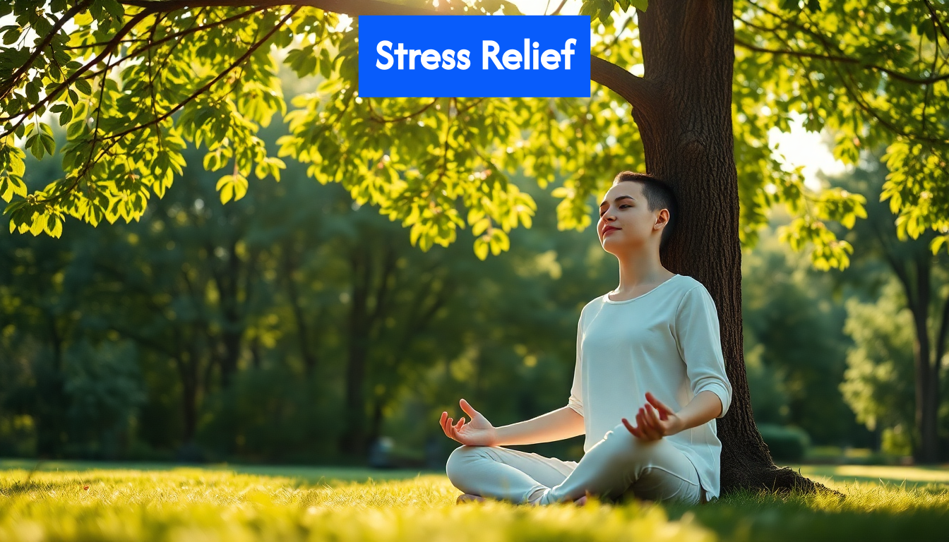 Person meditating outdoors