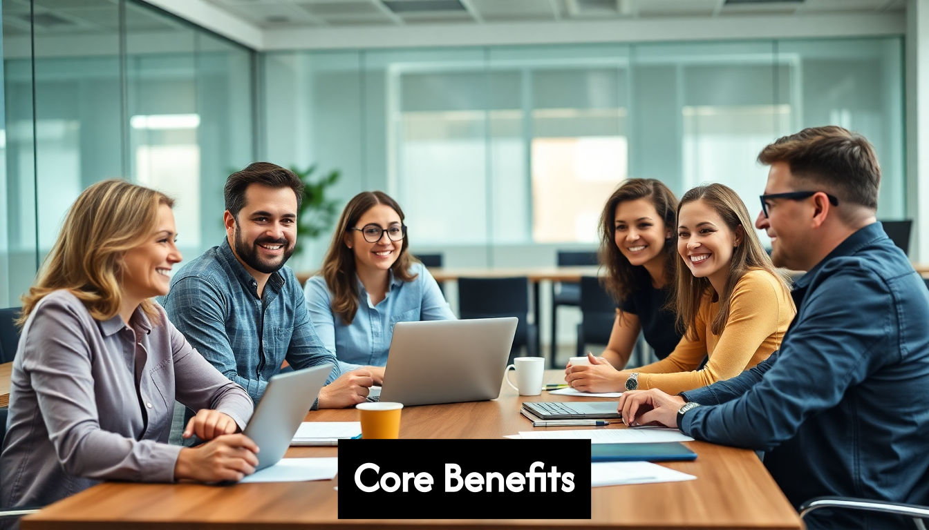 Small group in training collaboration