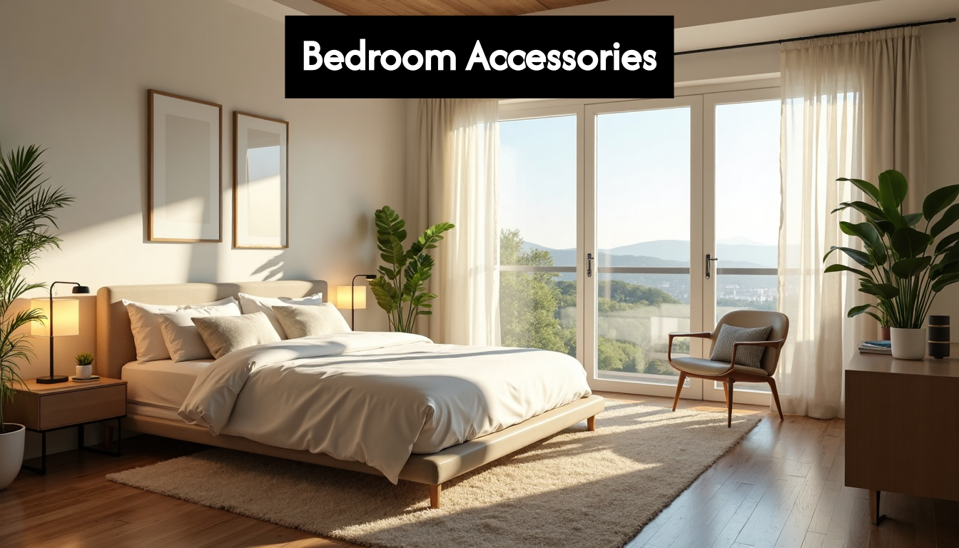 Smart and stylish modern bedroom with eco-friendly decor