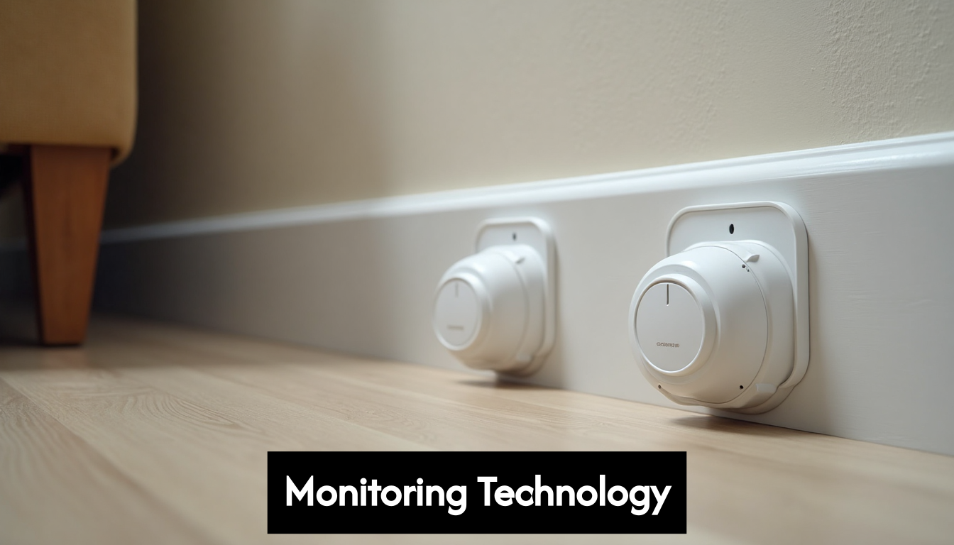 Smart pest monitoring device on home baseboard