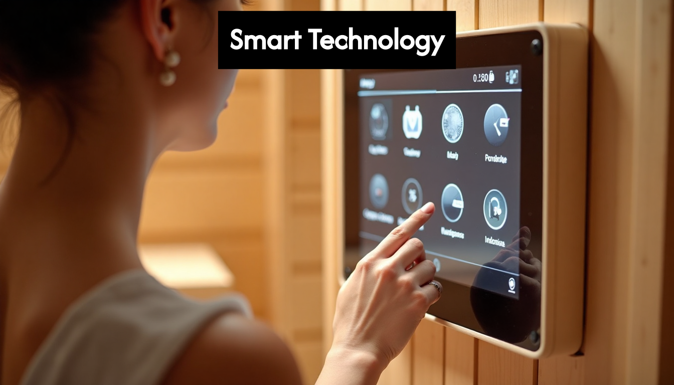 Smart sauna control panel with digital display