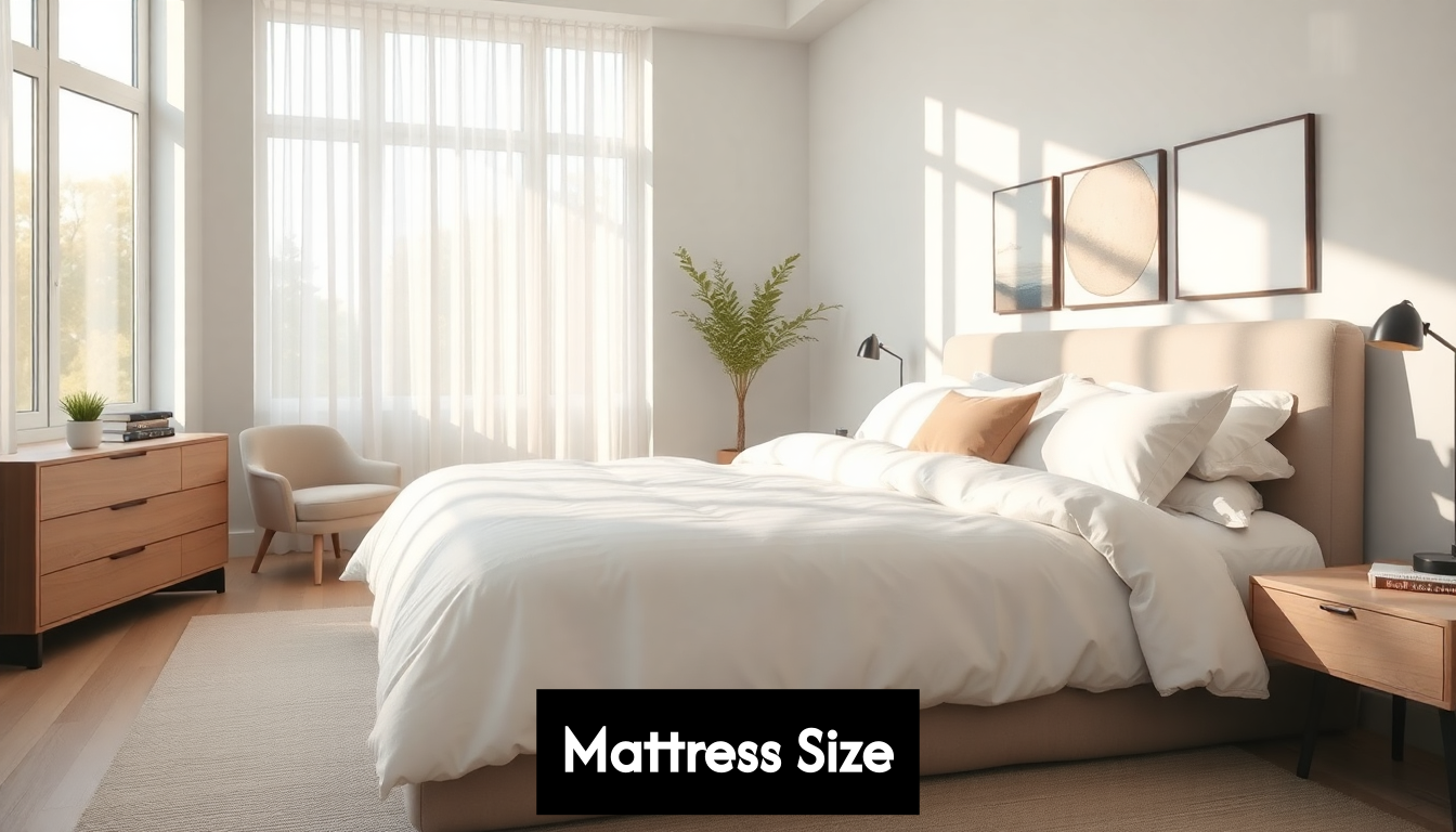 Spacious modern bedroom with king-size bed