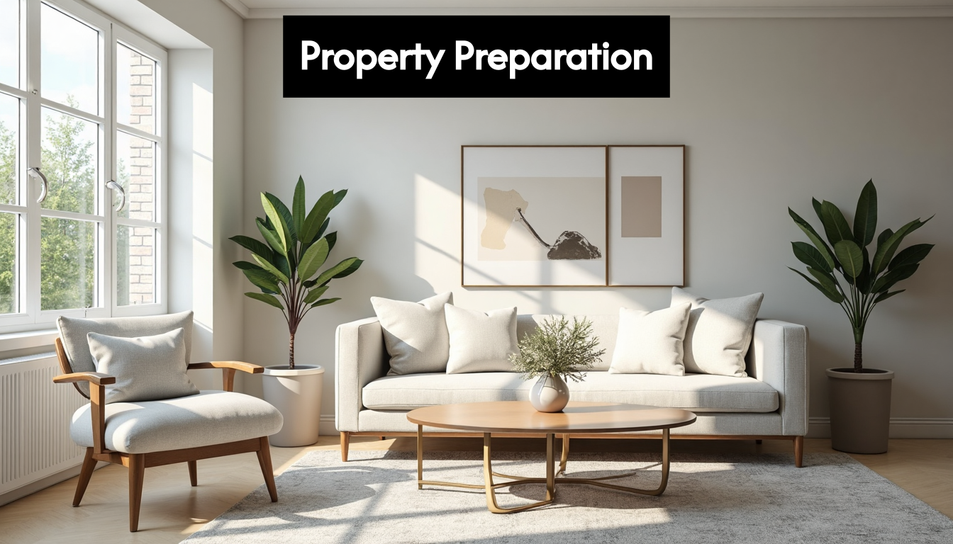 Staged living room with bright, inviting atmosphere