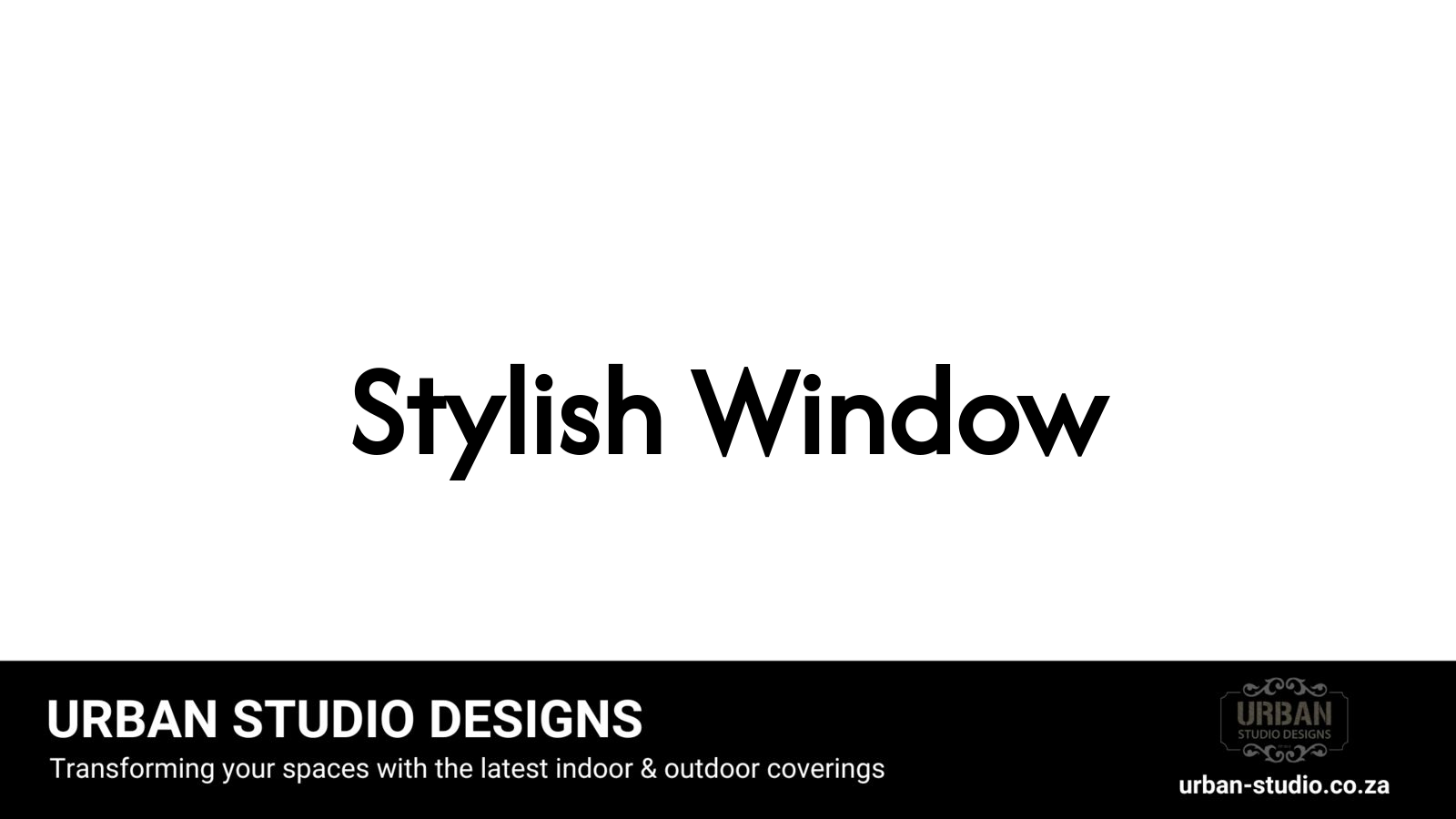 Stylish window treatment in Durban home.