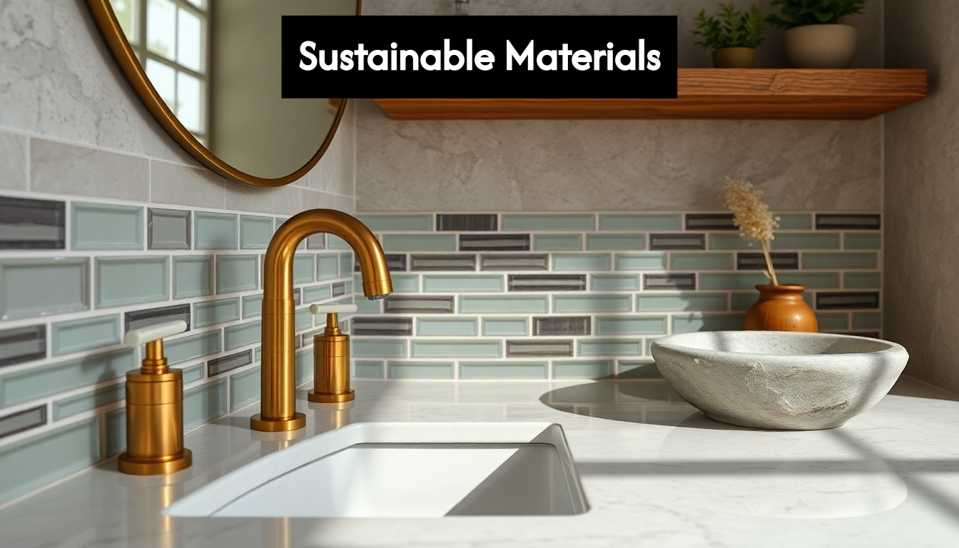 Sustainable modern bathroom materials and finishes