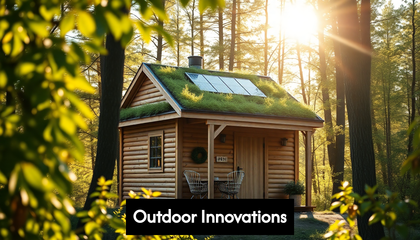 Sustainable sauna cabin in natural landscape