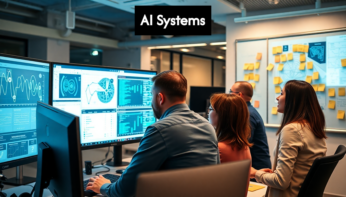 Team analyzing data infrastructure for AI