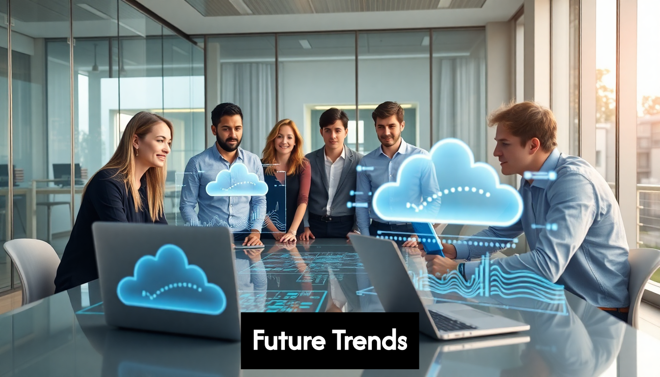 Team collaborating with AI-powered cloud tools