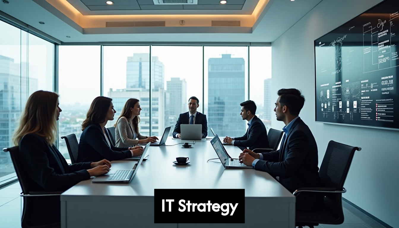 Team of IT consultants in strategy meeting