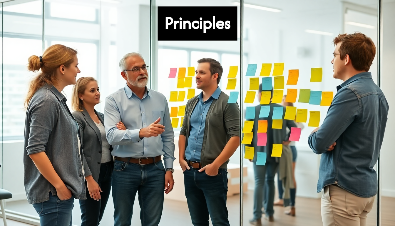 Team planning session with sticky notes