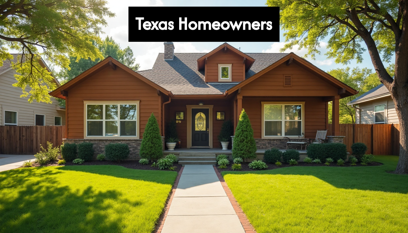 Texas home exterior showing wooden structures