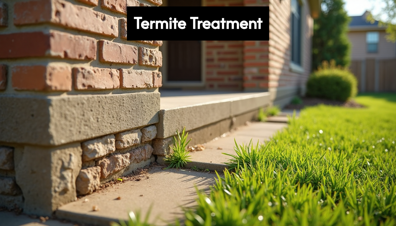 Texas home exterior with termite prevention features