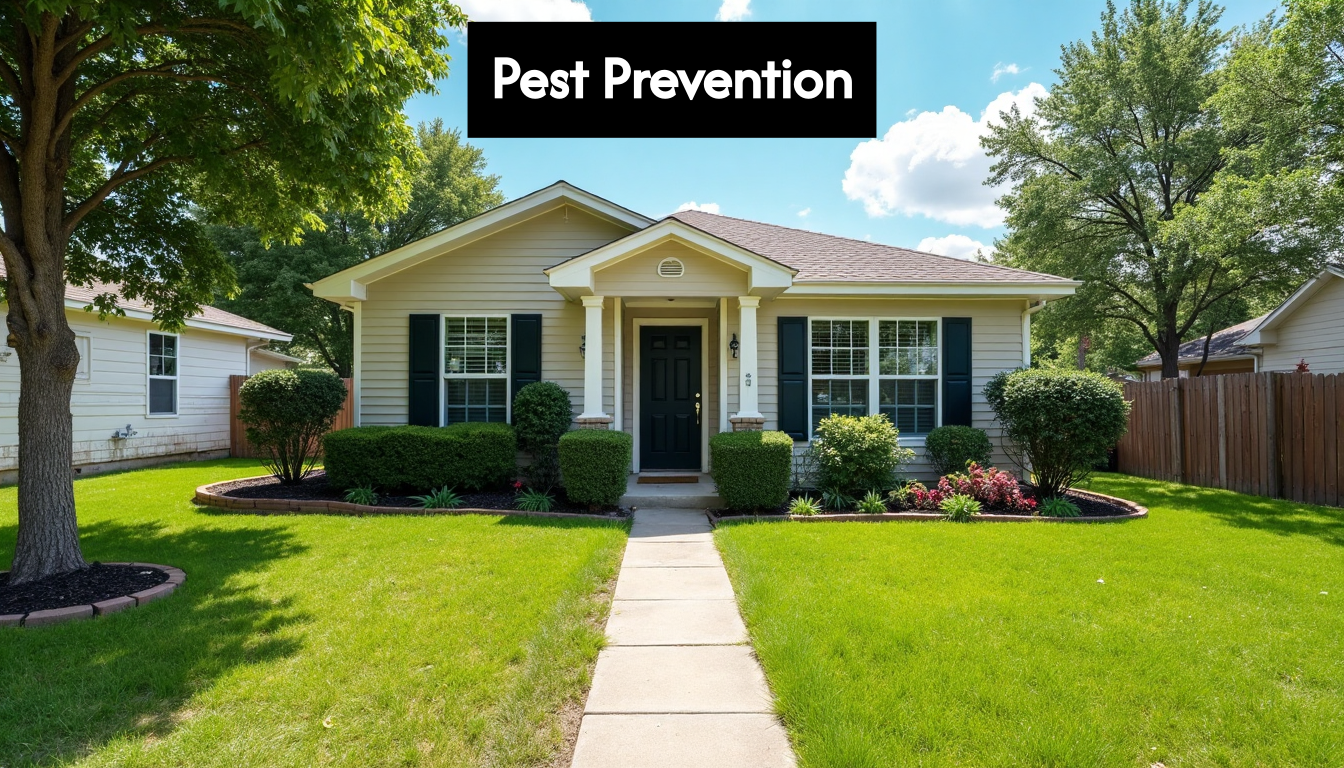 Texas home exterior with tidy pest-proof yard