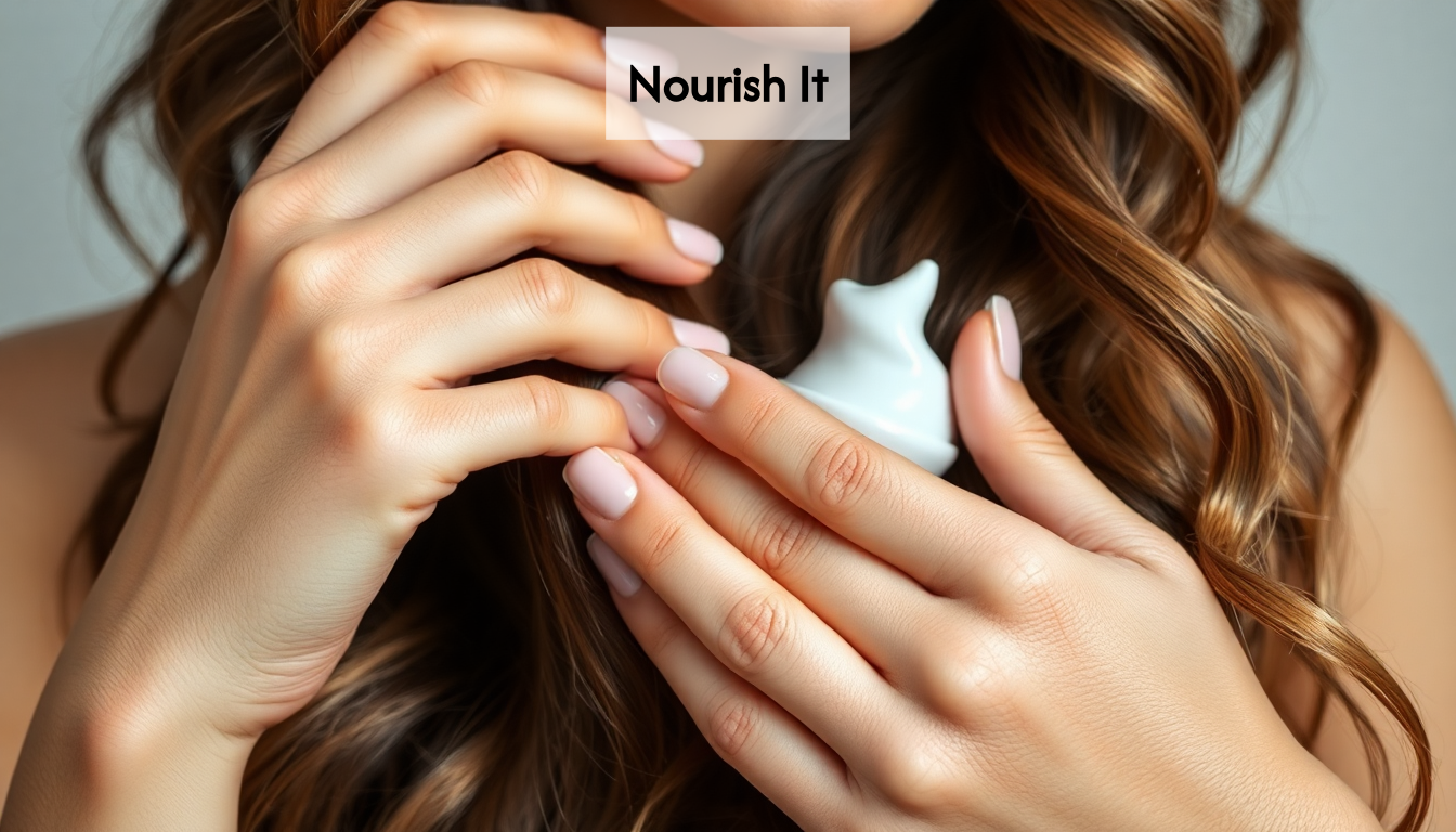 applying hair treatment