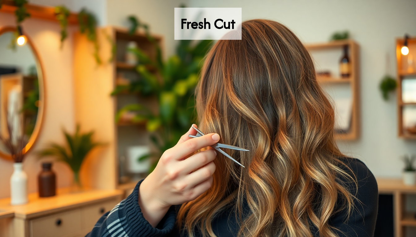 hair stylist trimming hair