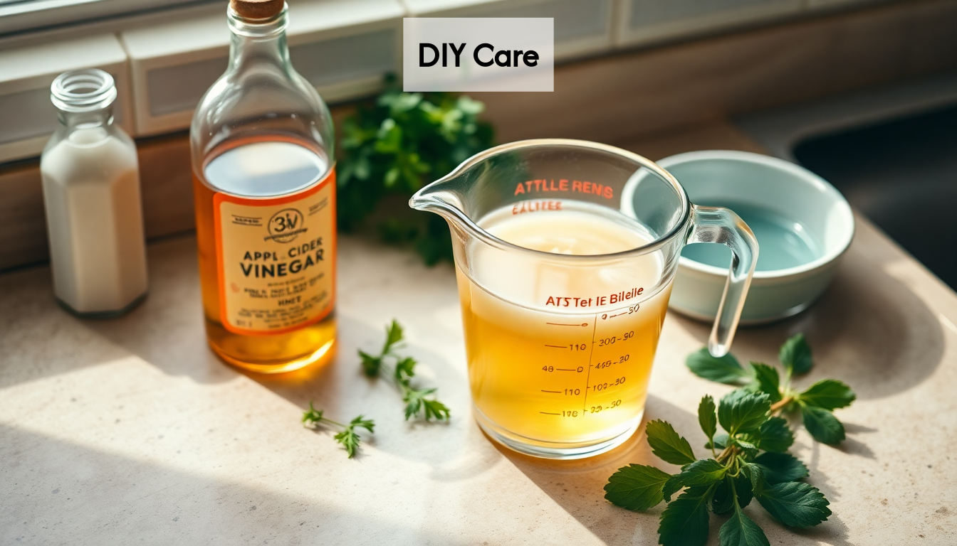 Apple cider vinegar rinse