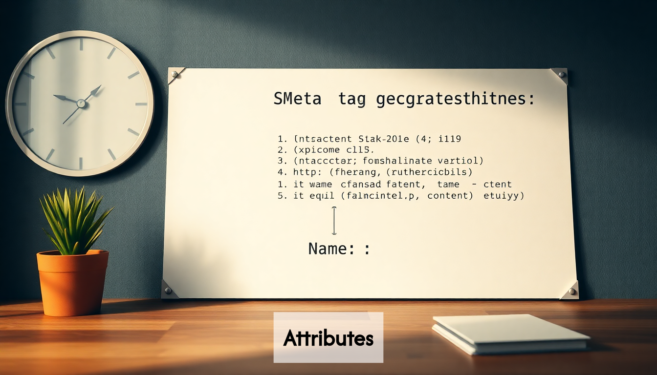 Summary of common meta tag attributes.