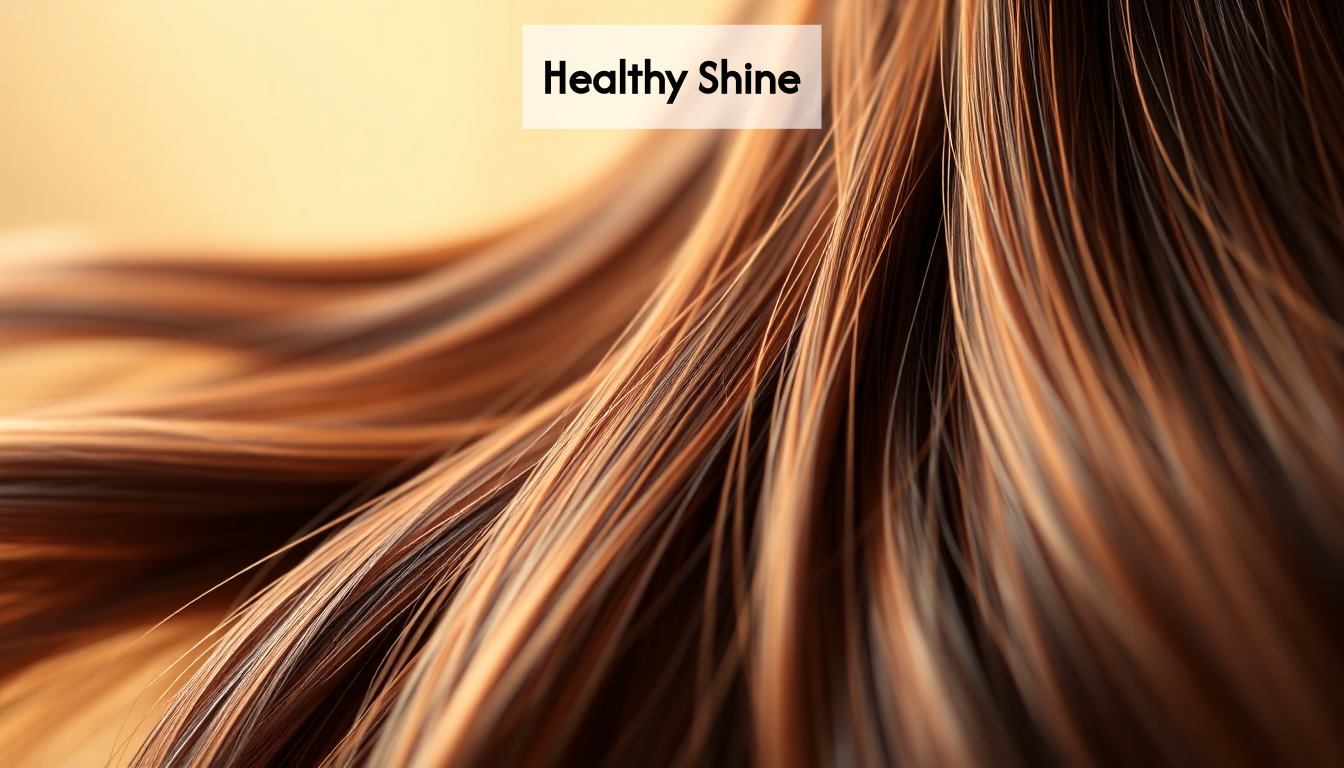 Close-up of glossy hair