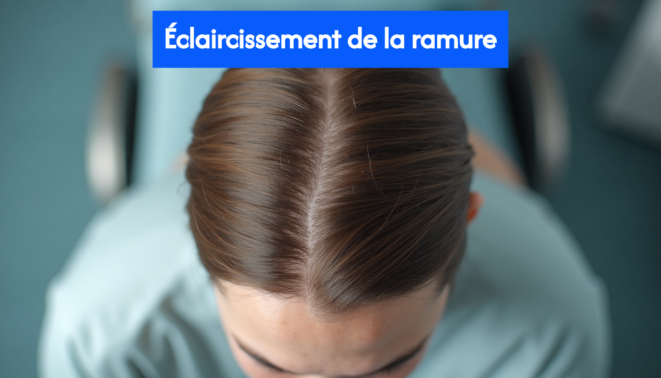 Thinning hair at the crown of scalp