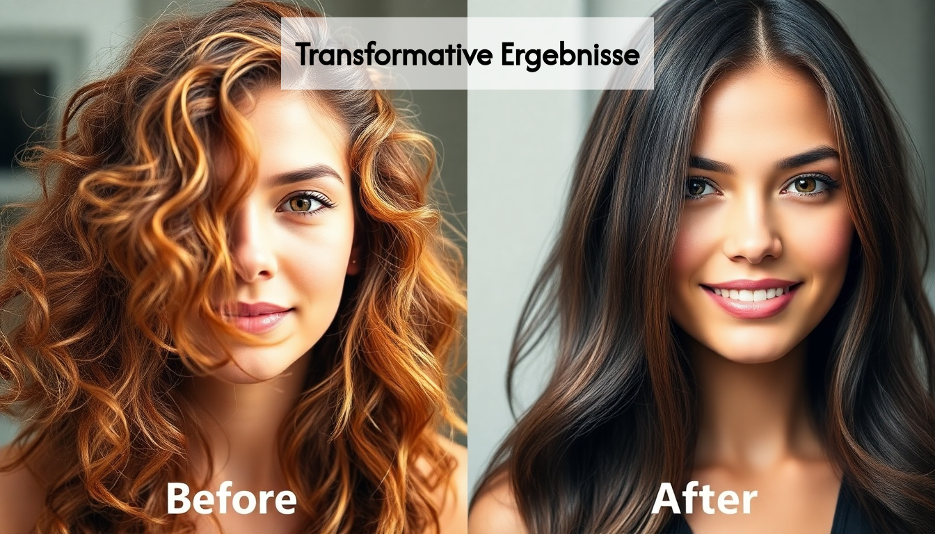 Before and after hair transformation