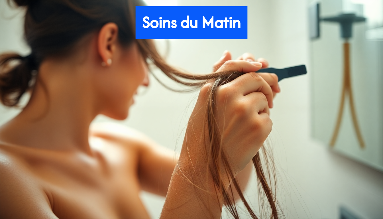 Morning hair care routine