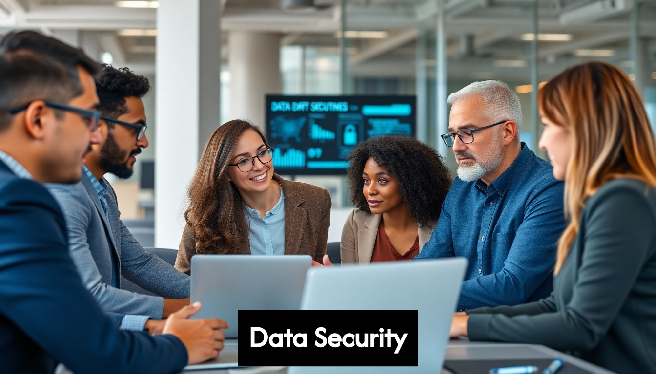 Team discussing data security